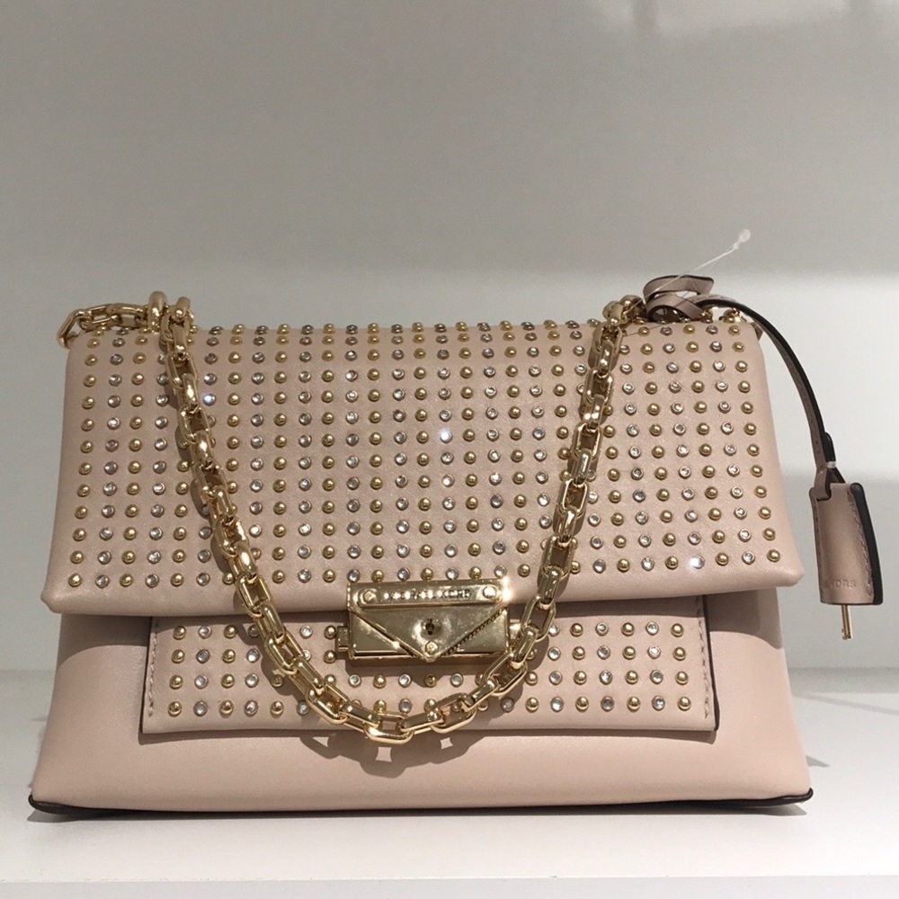 Michael Kors medium studded leather shoulder bag